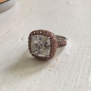 Sterling silver cz stone ring
